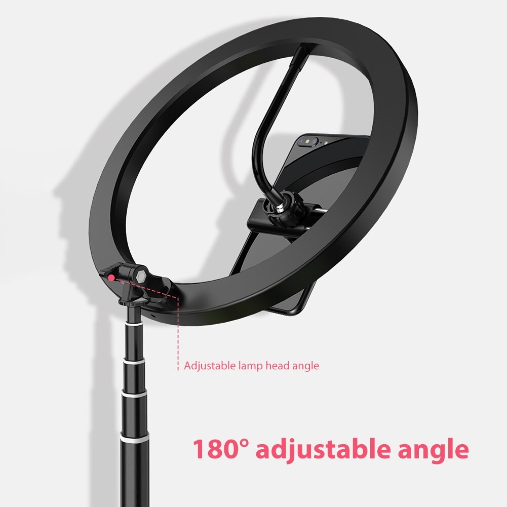 Foldable Telescopic LED Ring Lamp Fill Light for Selfie Makeup Live Photography