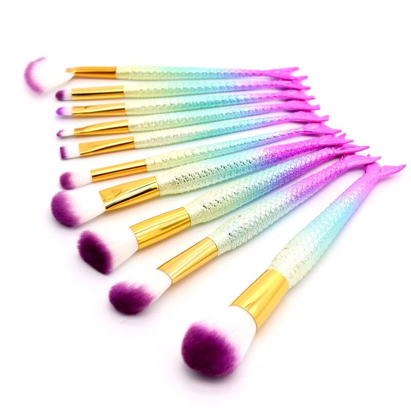 SinSo pinceau de maquillage sirène pinceaux de maquillage ensemble poudre Contour mélange Blush fard à paupières visage yeux cosmétique maquillage brosse trousse à outils