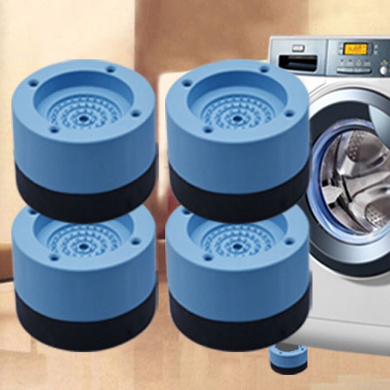 4 stk / sæt vibrationsdæmpende gummi støjreducerende vibrationer anti-gang fodmontering til vaskemaskine og tørretumbler justerbar højde vask