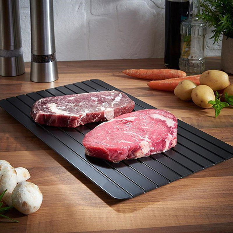 Master star snabb avfrostning fryst kött stekbräda naturligt tina aluminiumbräda snabbt avfrostningsverktyg