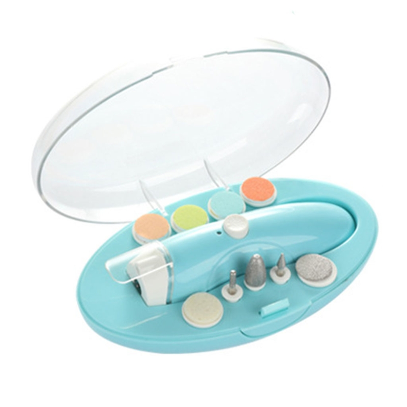 Tagliaunghie per bambini lima per unghie tagliaunghie elettrico accessori per toelettatura per neonati Kit per la cura dei neonati per neonati: Blue