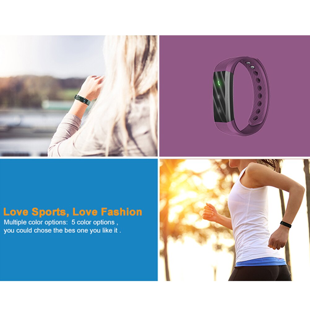 ID115 Lite Smart Armband Fitness Tracker Stappenteller Activiteit Monitor Mobiele Telefoon Monitoring Sport Armband