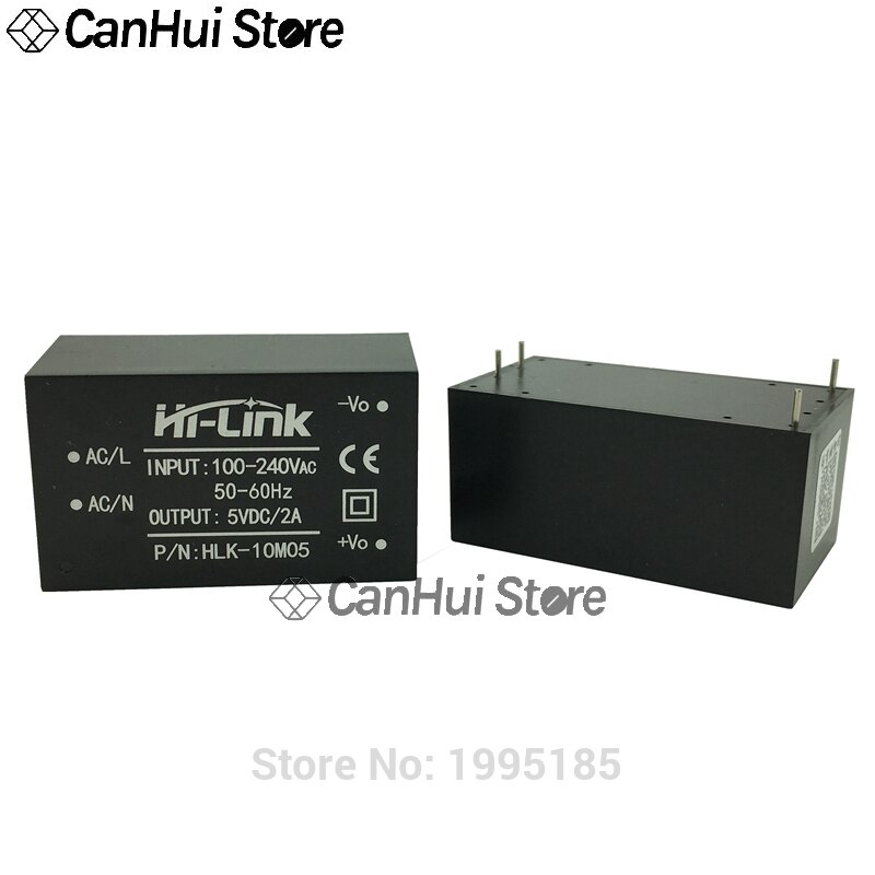 HLK-10M05 10M03/09/12/15/24 AC-DC 220V to 3.3V/5V/9V/12V/15V/24V Intelligent Household Mini Isolation Switch Power Supply Module