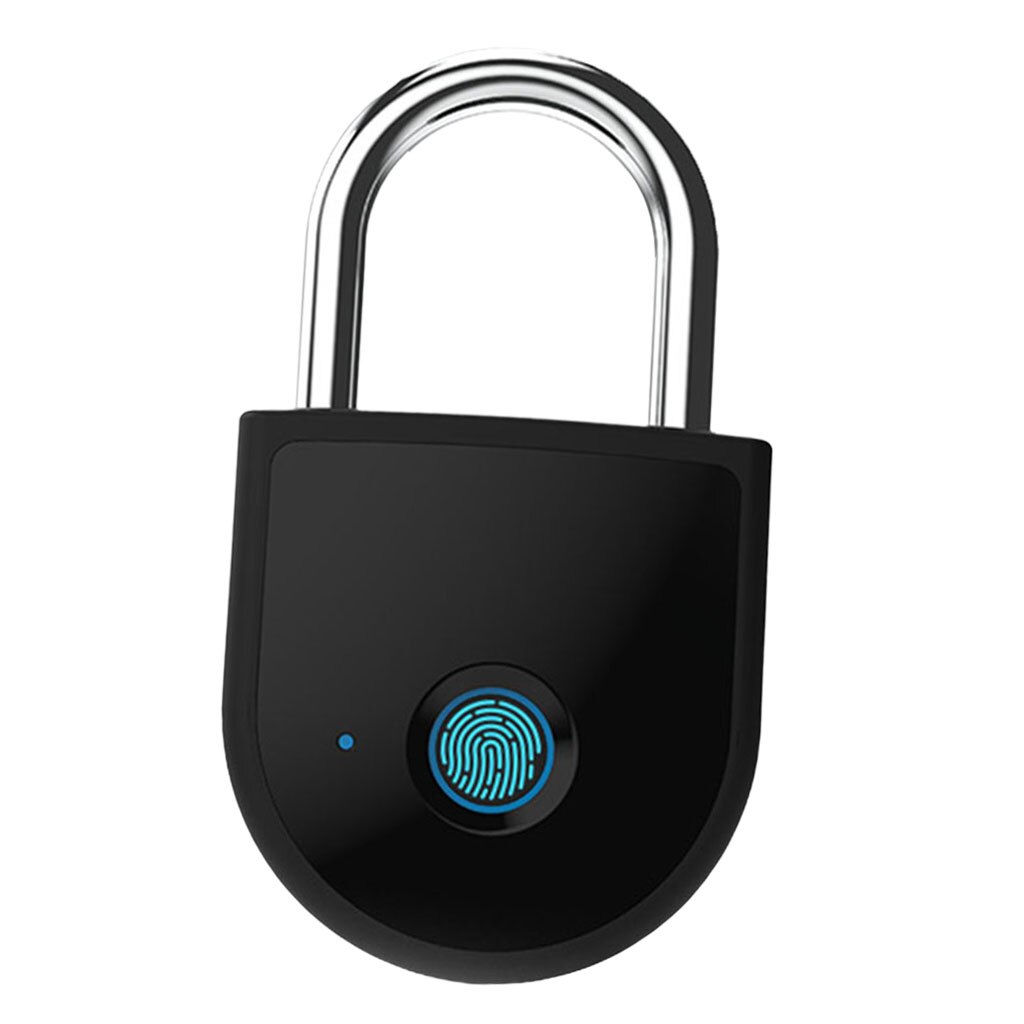 Black Smart Fingerprint Padlock Bluetooth Lock for School Cabinet Convenient