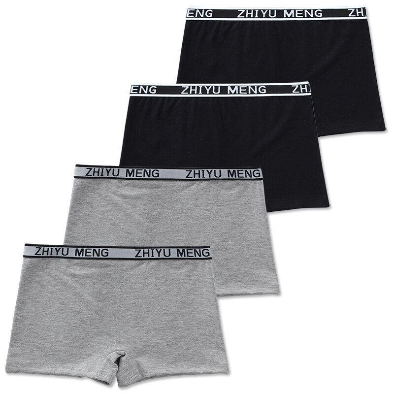 4 st/lot tjejer boxertrosor trosor underkläder kalsonger barn barn 9-16y leggings shorts i ren färg: Blå
