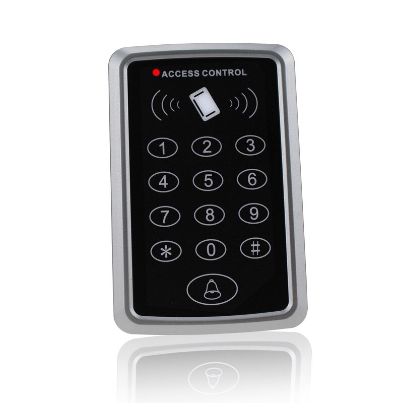 Lector de tarjetas EM con Control de acceso independiente Rfid de 125KHz con 10 llaveros de cerradura sin llave para sistema de seguridad de entrada
