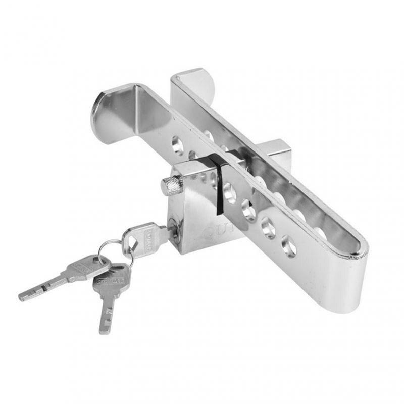 Car Clutch Lock Universal Auto Brake Pedal Lock Throttle Accelerator Security Steel Stainless Anti-Theft Tool Pedal Lock