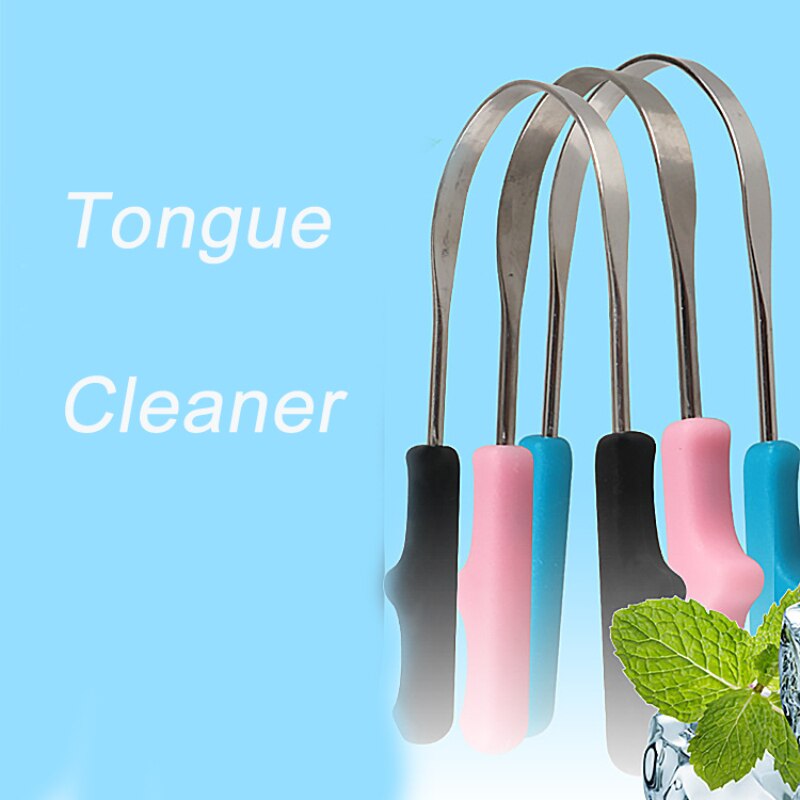 Stainless Steel Tongue Scraper Toothbrush Brush Oral Hygiene Tongue Mouth Cleaner Scraper For Bad Breath Oral Hygiene Care Tools