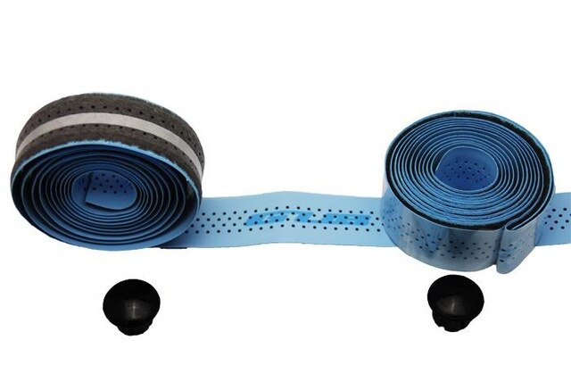 Cinta para manillar de bicicleta, novedad, cinturón con asa colorida de para ciclismo, cinta para manillar con tapón, 1 par: blue