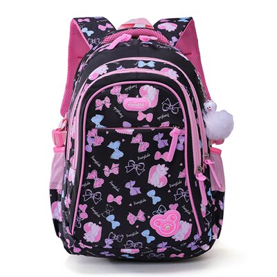 YK-Leik Borse da Scuola bambini zaini Per Le ragazze Adolescenti Leggero impermeabile Borse da Scuola bambino ortopedia zaini: black