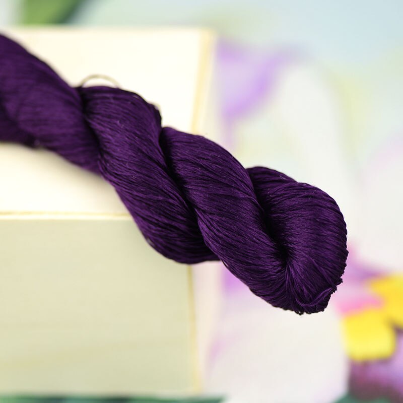 100% silk thread hand embroidery embroider cross stitch 1pcs 400m silk embroidery thread Taro purple series 8 pure colors: 8