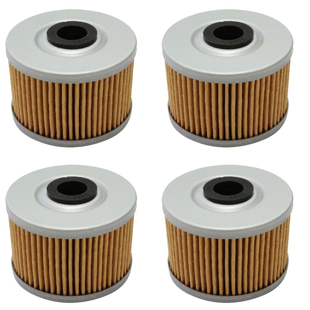 1/2/4 pièces moto filtre à huile pour Dinli 450 DMX 450 DL901 DL902 2005 460 DL904 DMX 460 Hisun 450 HS ATV-2 450: 4pcs-yellow