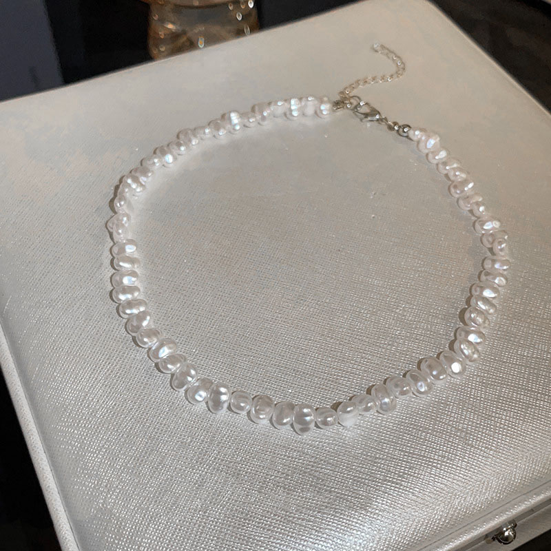 Elegante barokke parels korte ketting vintage witte imitatie parels kralen choker ketting voor vrouwen bruiloft sieraden cadeau