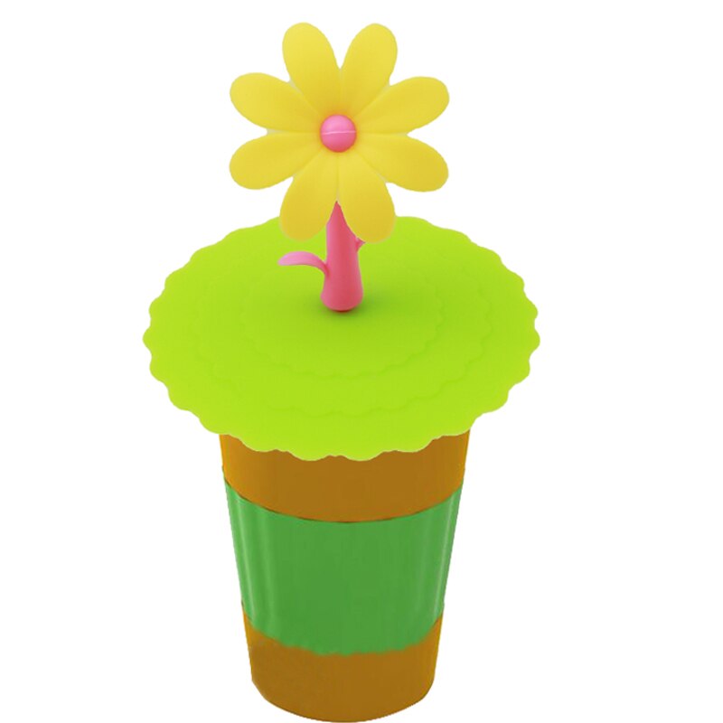 Komen Leuke Anti-stof Siliconen Cup Cover Silicone Luchtdicht Cup Cap 5 Kleuren Koffie Zuig Seal Deksel