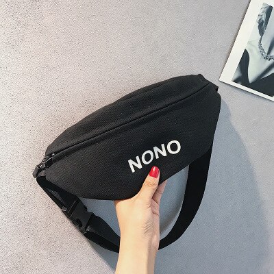 Neue Taille Tasche fanny Pack Frauen knapp Gürtel Taschen Neue Trend Brust Packungen Banane Taschen Leinwand Material Hüfte hüpfen paket miserabel Taschen: Schwarz