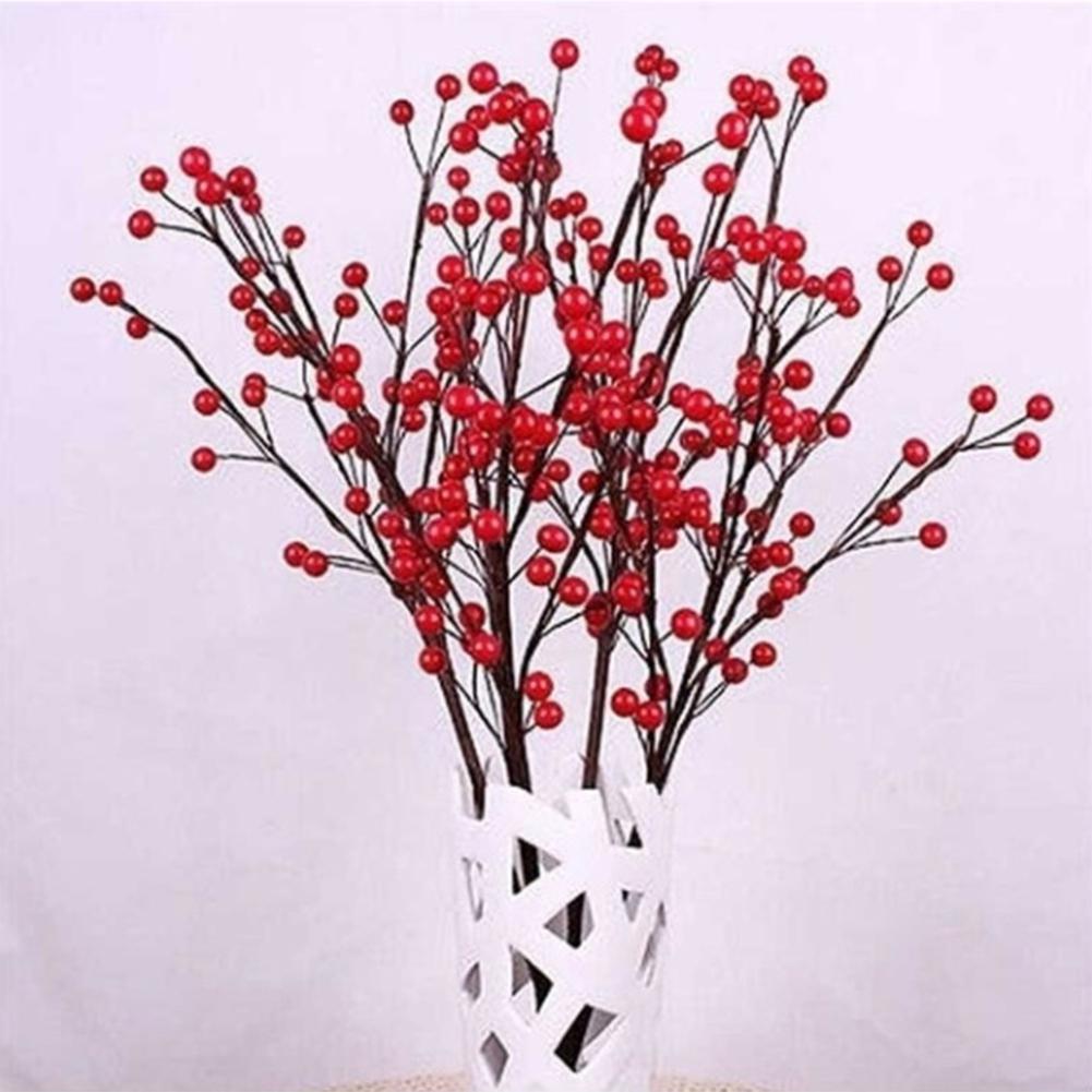 100 Stks/partij 10Mm Diy Simuleren Berry Voor Kerstboom Slingers Bruiloft Decoratie