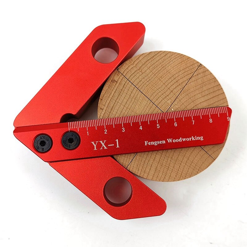 Center Instrument, Wire Gauge, Woodworking Aluminum Alloy Center Line Measurement Tool, 45/90 Degree Right Angle Wire Gauge Carp