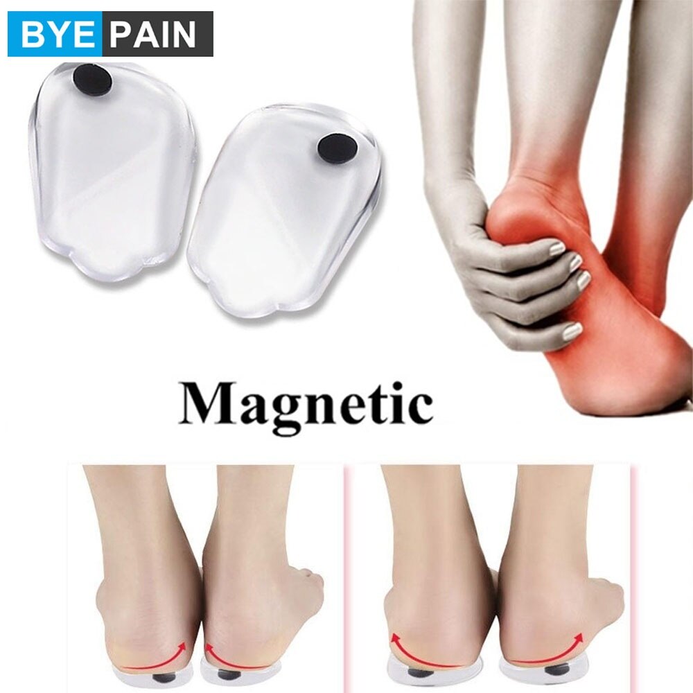 1 Paar Byepain Magnetische Hak Schoen Kussens Voor Voet Uitlijning, orthopedische Inlegzolen Voor Corrigeren O/X Been Type Schoen Inserts