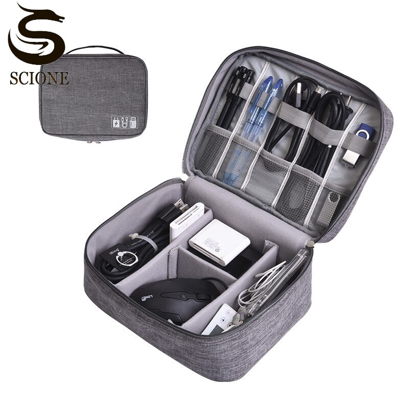 Portable Digital Travel Bag Large Capacity Electronic Organizer Travel Accessories Zipper Digital Device Bag