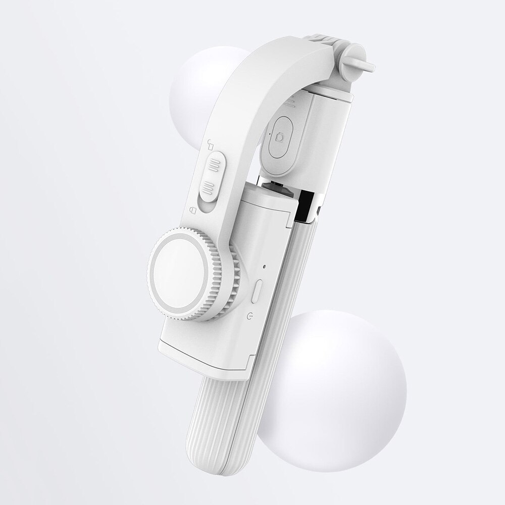 3-achsen Faltbare Handheld 360 ° Drehung Gimbal Stabilisator Smartphones Drahtlose Bluetooth Auto Clever Schießen Selfie Stock Stativ: Weiß