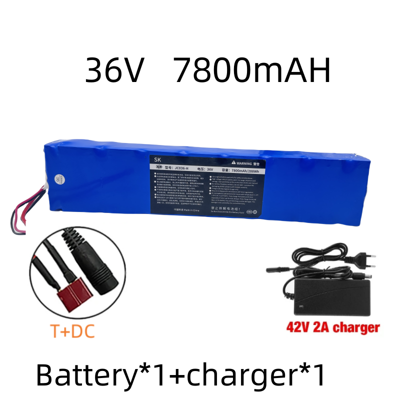 10 s3p 36v 7800mah 36v Lithium-Akku Lithium-Akku geeignet für Xiaomi M365 Elektro roller Akku 42V Ladegerät: Rosa