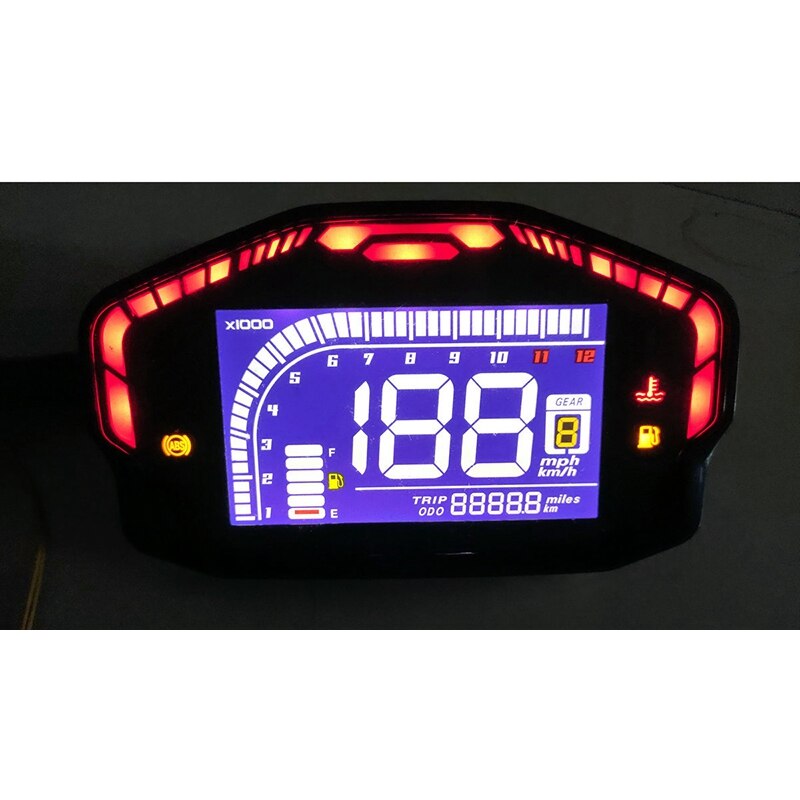 Universal- Motorrad LCD Digital Tacho 12000RPM 6 G – Grandado