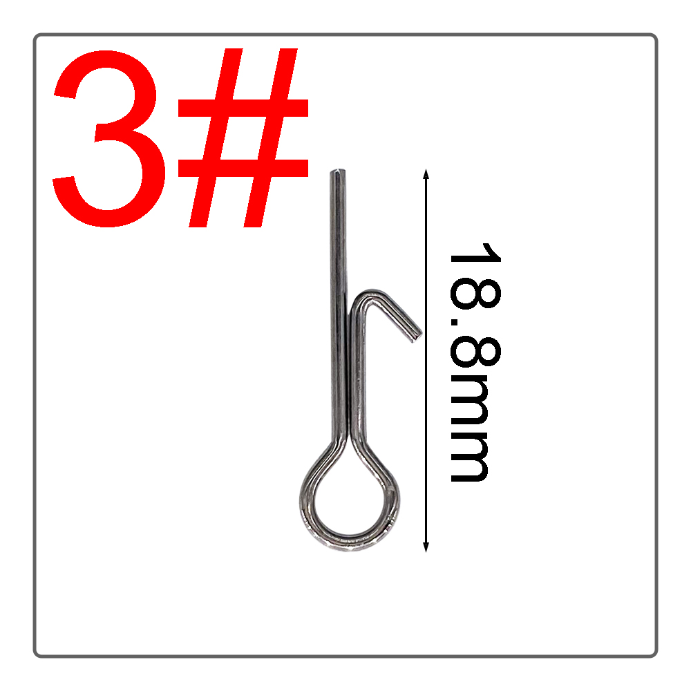 50 Uds. De cebo de pesca Stinger Spike, gancho, alfileres de conexión, aguja de bloqueo fijo, herramientas de accesorios de pesca con señuelo suave: Rojo