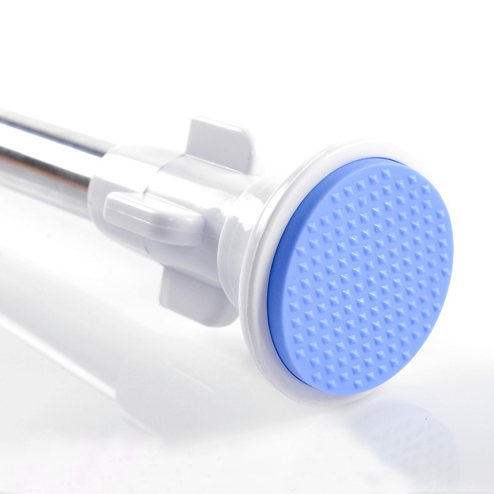 Telescopic Shower Curtain Rail Extendable Heavy Duty Steel Pole Rod Retractable pole tools Bathroom Shower Curtain Poles