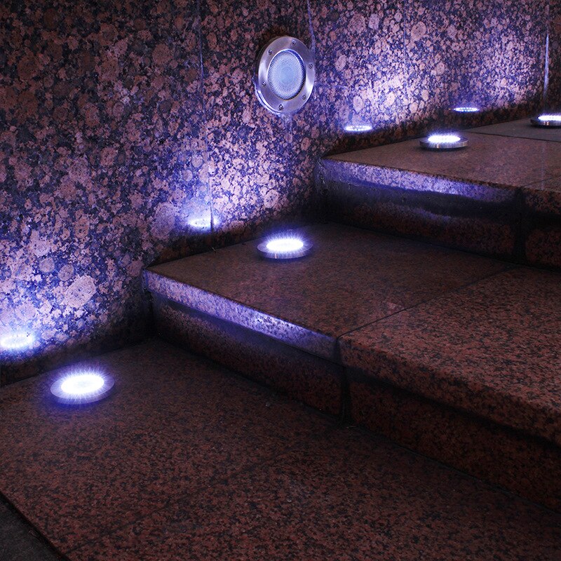 Outdoor solar road warning lights garden lights waterproof villa garden decoration lawn underground lights lawn lights