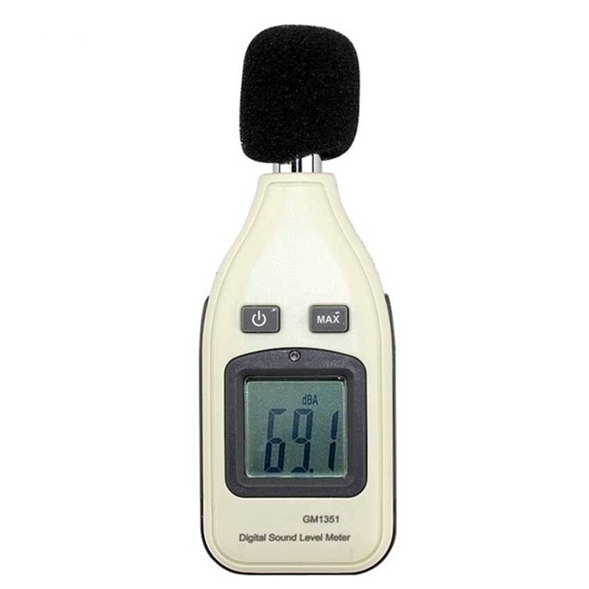 Digital Sound Level Meter Noise Volume Meter 30-130dB(A) Range with Sound Simulation, Max Hold, Automatic Backlight Display