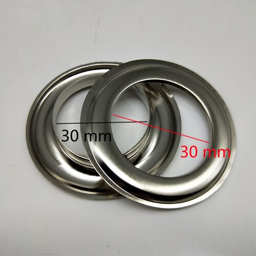 Silver plagg järnöglor med packning 30 mm scrapbooking tillbehör stickade jeans kläder väskor skor 50 st / parti: Default Title