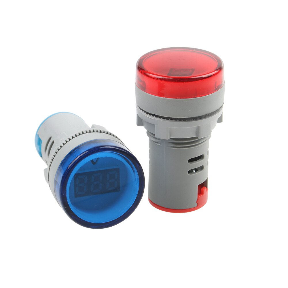 22MM AC 60-500V LED Voltmeter voltage meter indicator pilot light Red Yellow Green white Blue digital
