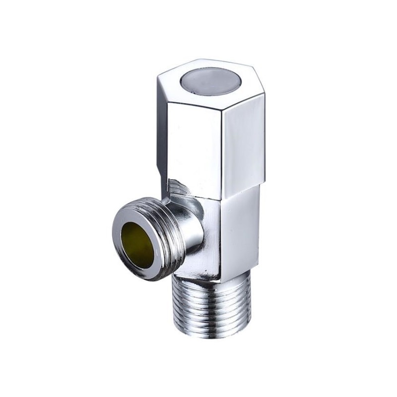 1PC G1/2 Thread Triangle Valve Plating Angle Valve Thickened Quick Opening Large Flow Filling Valves for Toilet Sink Water