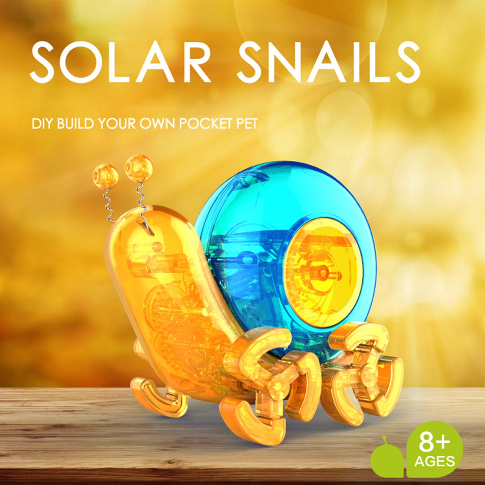 DIY Solar Energy Self Installed Snail Chimpanzee Robot Flowerpot Scientific Experiment Educational Toy Programming