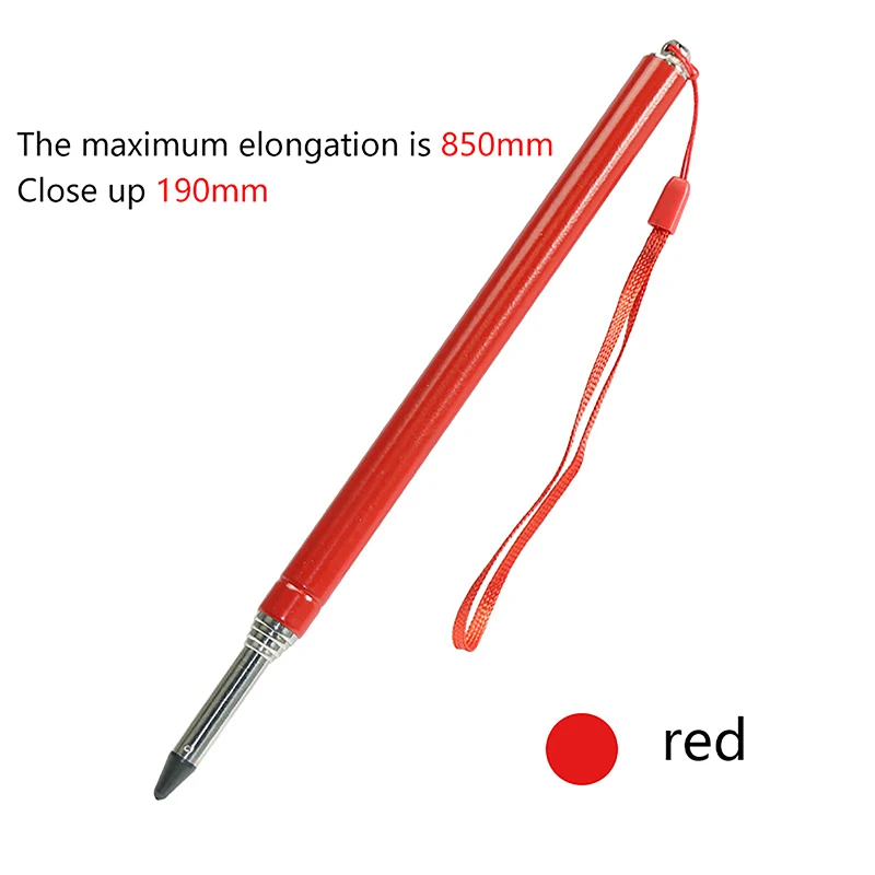 1pc sisäänvedettävä osoitinkeppi luokkahuoneesitys pidennettävä esittäjää varten kädessä pidettävä teleskooppinen opetustaulu liitutaulu: Vaaleanpunainen