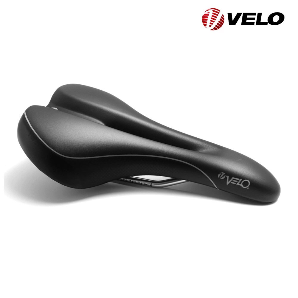 VELO Leather Bicycle Saddle Comfort Soft Cushion Bike Seat for MTB Road Bike Saddle 338g Cycling Bicycle Parts VL-3502: Default Title