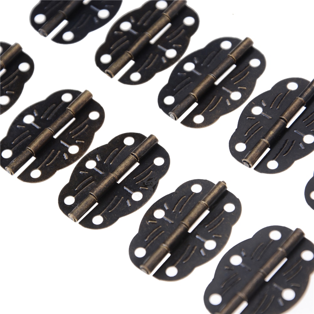 4 Bisagras Decorativas Vintage Esculpidas En Bronce Bisagra Para Muebles En Forma De T Para Puerta De Armario Caja De Herramientas Con Tornillos 98564851