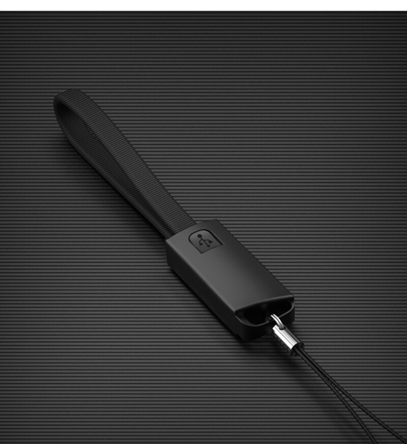 Data USB Keychain Portable Charger Charge Fast Cable for iPhone 6 S 6S 7 8 Plus X 10 XR XS MAX 5 5S SE Phone Accessory Wire Cord: Black