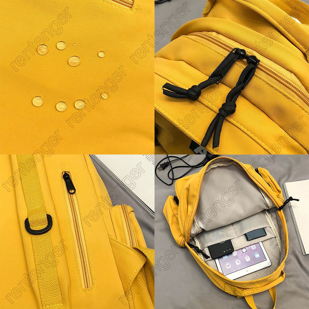 Student Men Trendy Backpack Women Boy School Bag Kawaii Girl Waterproof Nylon Backpack Male Book Female College Bag Lady