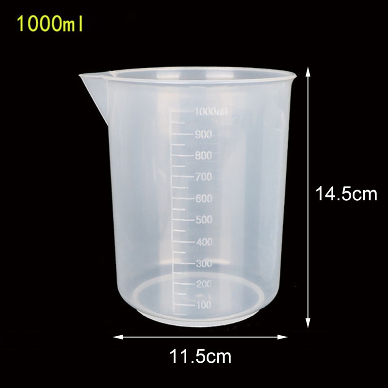 20ml/30ml/50ml/300ml/500ml/1000ml Clear Plastic Graduated Measuring Cup for Baking Beaker Liquid Measure Jug Cup Container