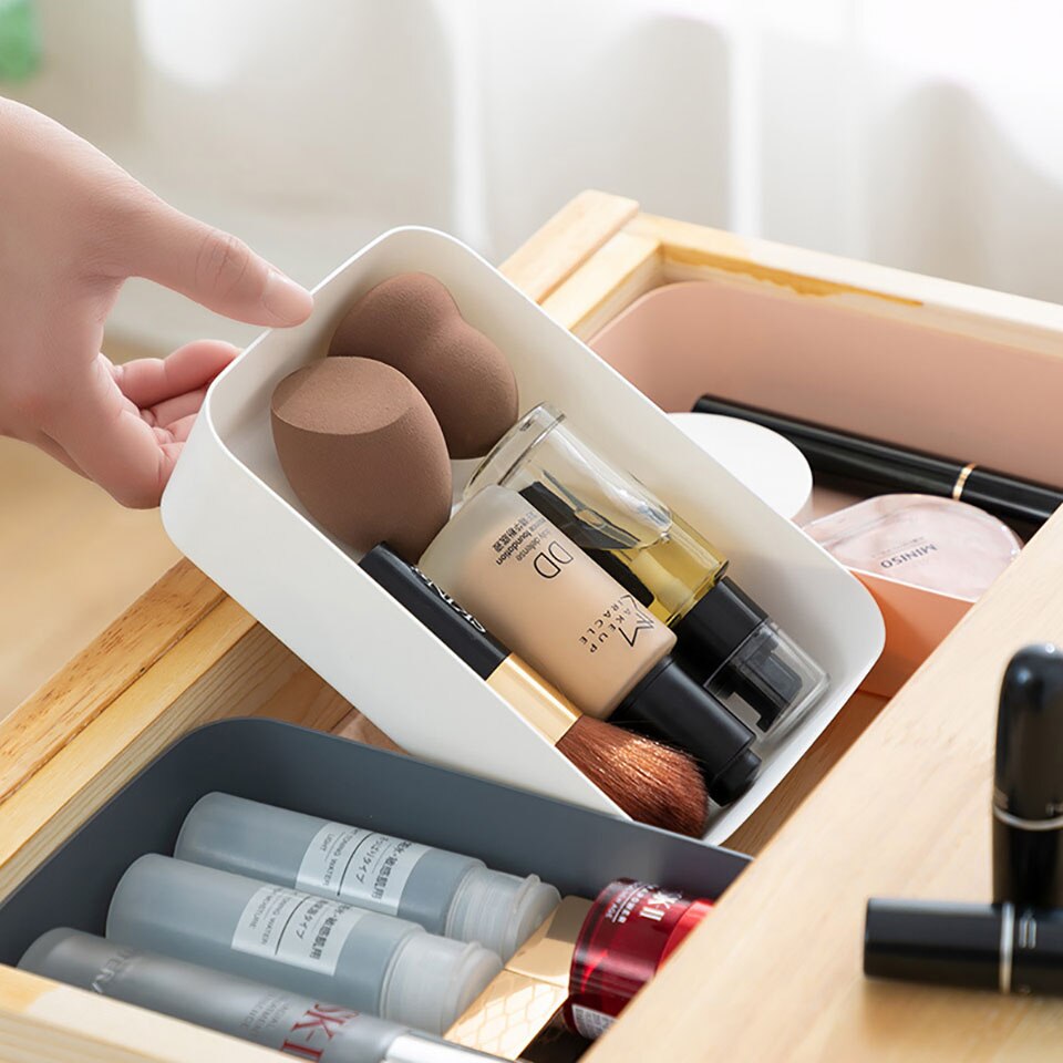 Office Desk Drawer Stationery Tidy Up Storage Box Bedroom Drawer Lipstick Cosmetic Tidy Up Storage Box