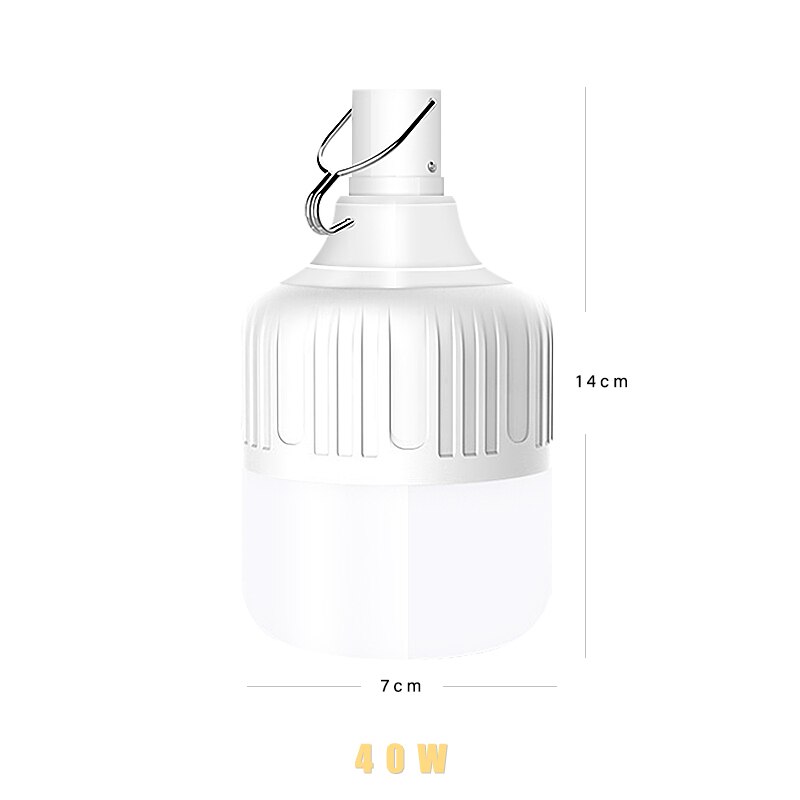 USB Charging LED Bulb Camping/Market Outdoor Lighting 40W/80W/100W/150W/20W Energy Saving lamp Light: 40W