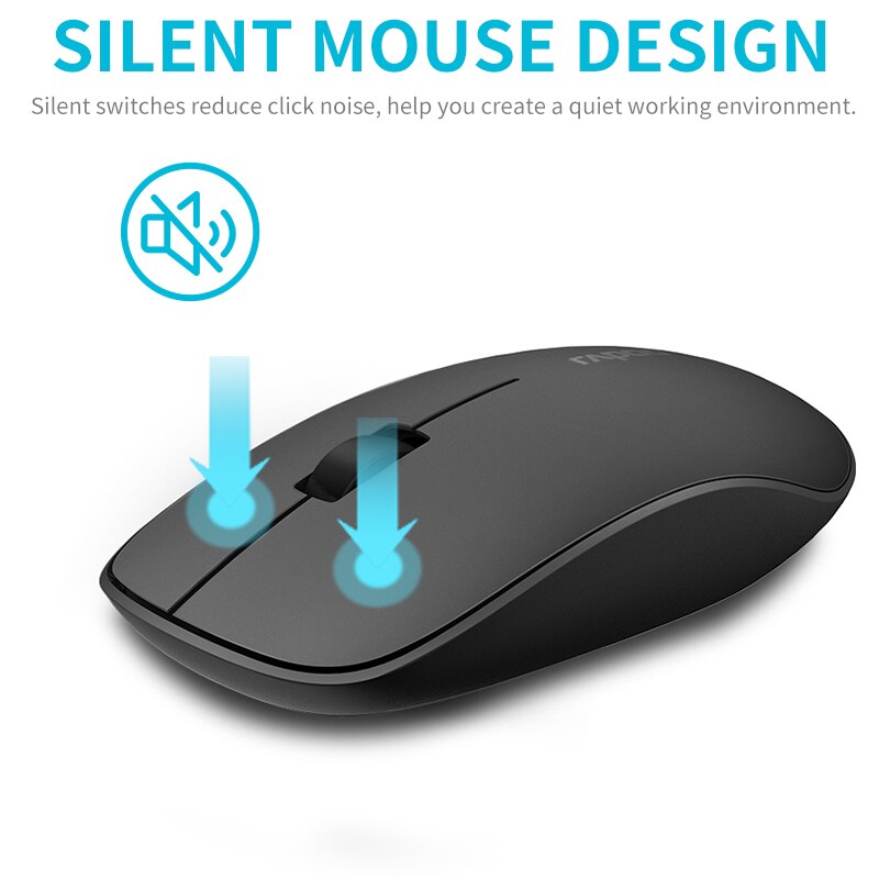 Rapoo 9300M Multi-mode Stille Bluetooth Draadloze Toetsenbord Muis Combo Slanke Toetsenbord Optische Muis Set Engels/Russisch toetsenbord