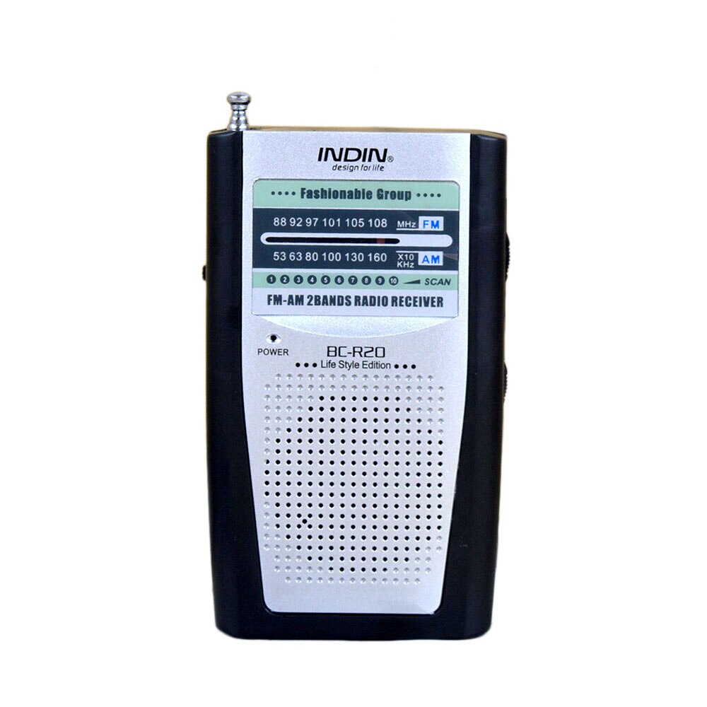 Portable Radio AM FM Built in Speaker Telescopic Antenna Receiver Universal Radio World Outdoor Music Player: Default Title