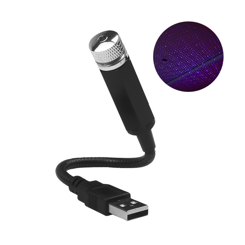 USB Light LED Modeling LED Car Ceiling Star Light Decoration Lazer Projector Night Lights Car Ambient Light Neon Interior Light: B
