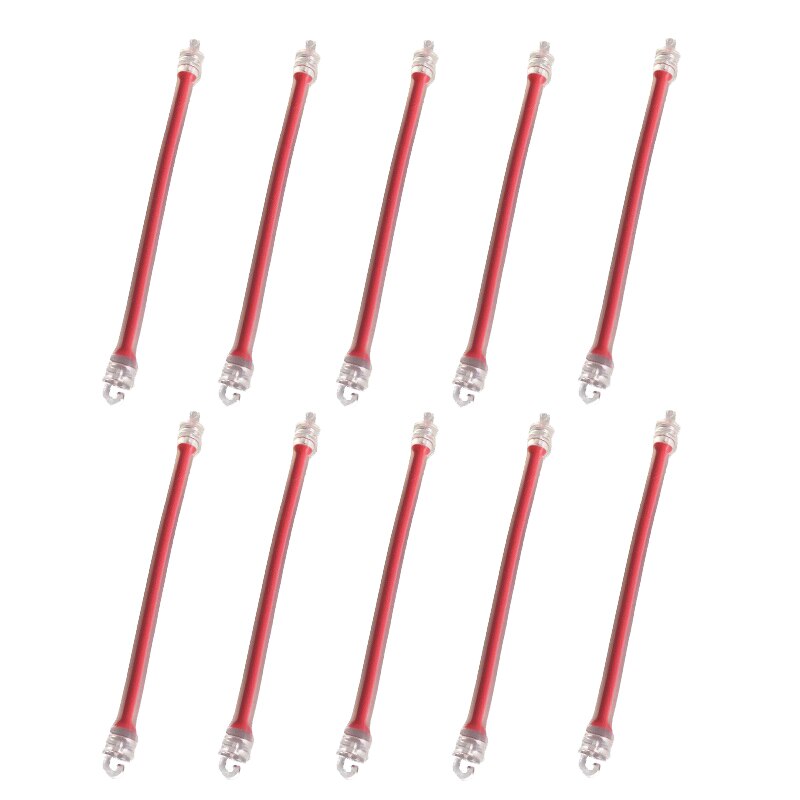 10Pcs Long Shape Hook Silicone Tennis Racket Vibration Dampener Shock Absorber: Red