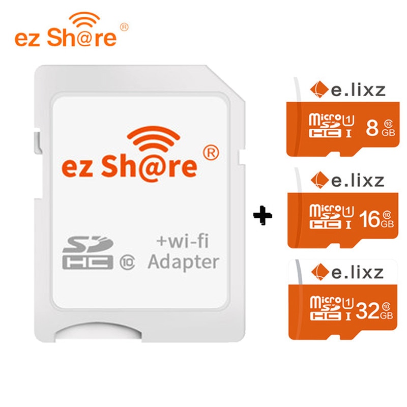 Ez share micro sd adapter wifi draadloos 8g 16g 32g klasse 10 geheugenkaart tf microsd adapter wifi geheugenkaart