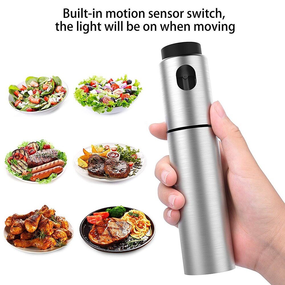 Rvs Olijfolie Spray Bottle Hervulbare Olie Dispenser voor Boter Azijn Mist Spuiten Grill BBQ Sproeier Kitchen Tools