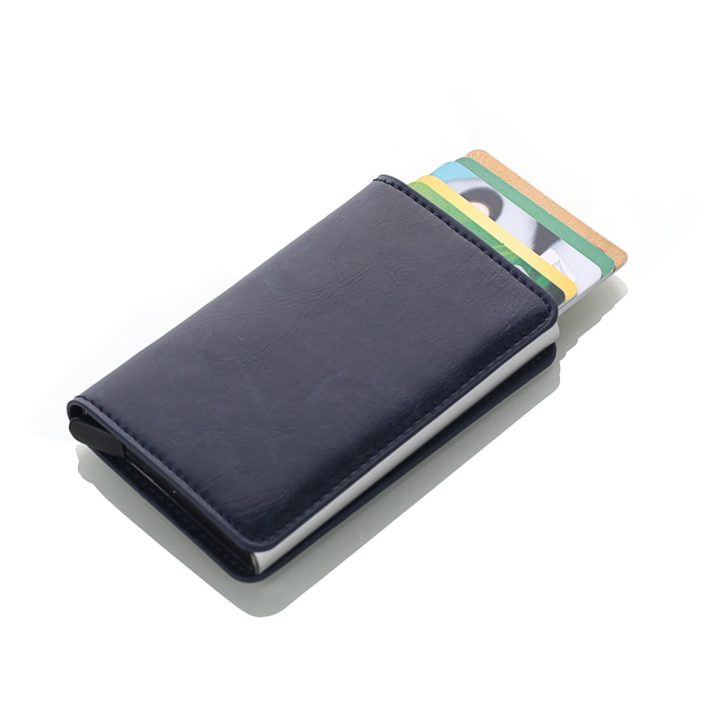 Business ID Card Case Men Credit Card Holders Automatic RFID Card Holder Aluminium Bank Card Wallets