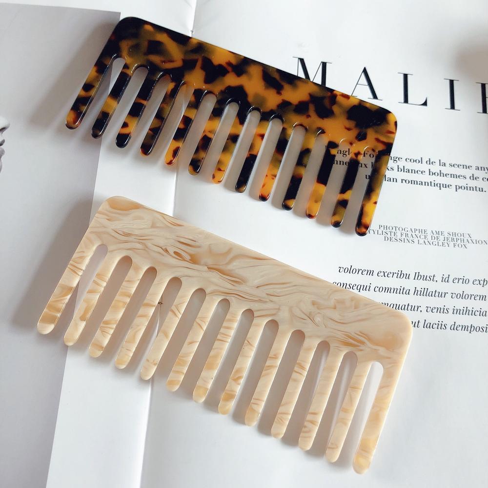 Japan Acetaat Grove Haar Kam Schildpad Stijl Natuurlijke Detangling Kam Voor Krullend Haar-Geen Statische Kam Voor Vrouwen meisjes